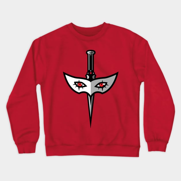 Joker Mask and Dagger Crewneck Sweatshirt by Snowsilver16